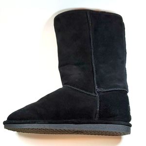 BJORNDAL Zoe Black Leather Suede Boots 10 EUC